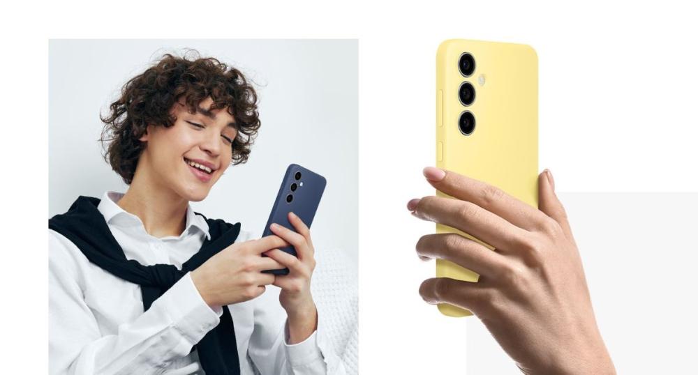 Cu un finisaj mat și o textură fină, Husa din Silicon Samsung Galaxy S24 FE S721, oferă o prindere confortabilă și plăcută la atingere.