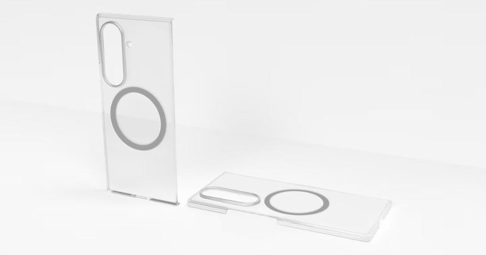 Husa Clear Magnet Samsung Galaxy Z Fold7 oferă protecție discretă telefonului, păstrând culoarea și design-ul acestuia.