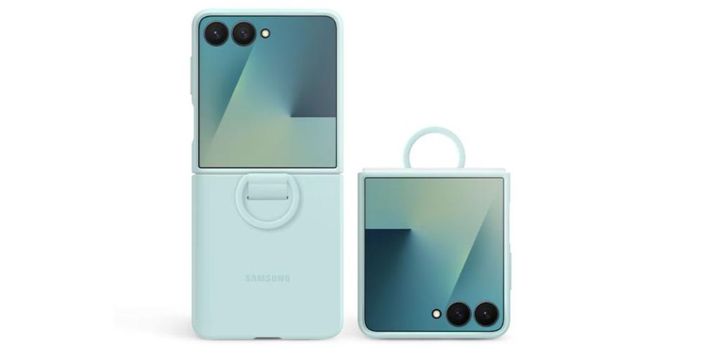 Inelul elegant din spatele Husei Ring Silicon Samsung Galaxy Z Flip7 ajută la prinderea cu o singură mână și trnsportarea cu ușurință.