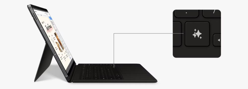 Printr-o simplă apăsare pe BookCover Galaxy Tab S10 FE+, accesezi instantaneu asistentul inteligent preferat – Bixby sau Gemini.