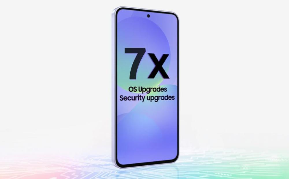 7 ani de actualizări ale sistemului de operare și securitate cu Samsung Galaxy A36 5G Enterprise Edition.