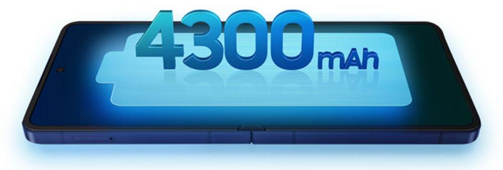   Telefonul Samsung Galaxy Z Flip7 5G are bateria generoasă de 4300mAh.