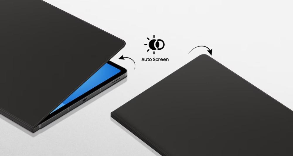 De îndată ce deschizi sau închizi husa Smart BookCover, tableta Galaxy Tab S10 FE+ se activează sau se pune in modul de repaus.