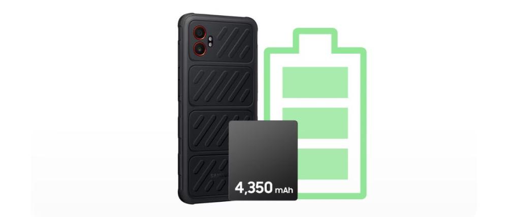 Samsung XCover7 Pro 5G Enterprise Edition are bateria de 4,350mAh.