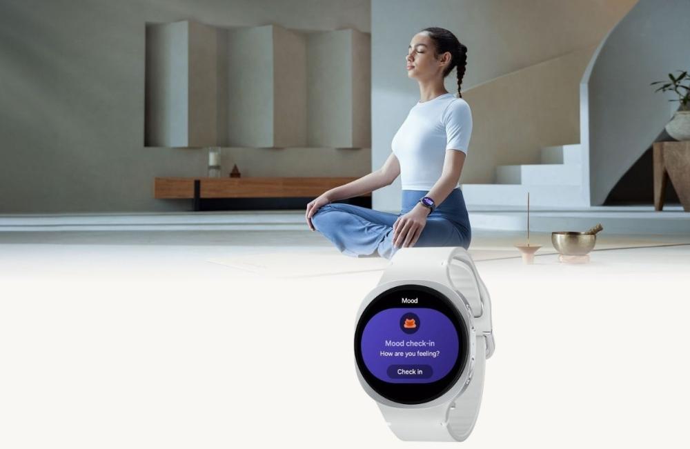 ceasul Samsung Galaxy Watch8 44mm ajută la relaxare prin meditație ghidată și respirație controlată.