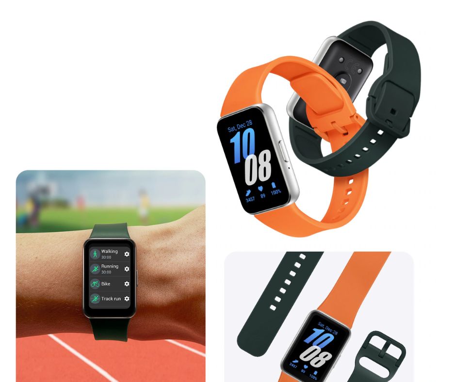 curelele sport originale samsung galaxy fit3 sunt confectionate din cauciuc sintetic rezistent si sunt foarte confortabile