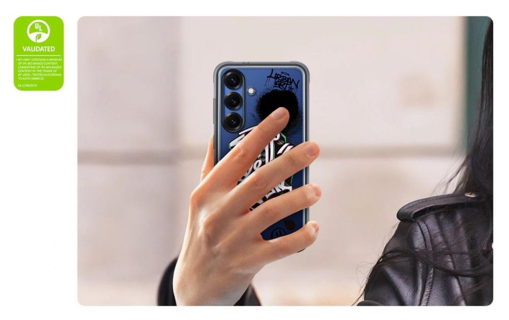 Textura premium și designul ergonomic a Husei Flipsuit pentru Samsung Galaxy S25 S931, oferă o prindere confortabilă.