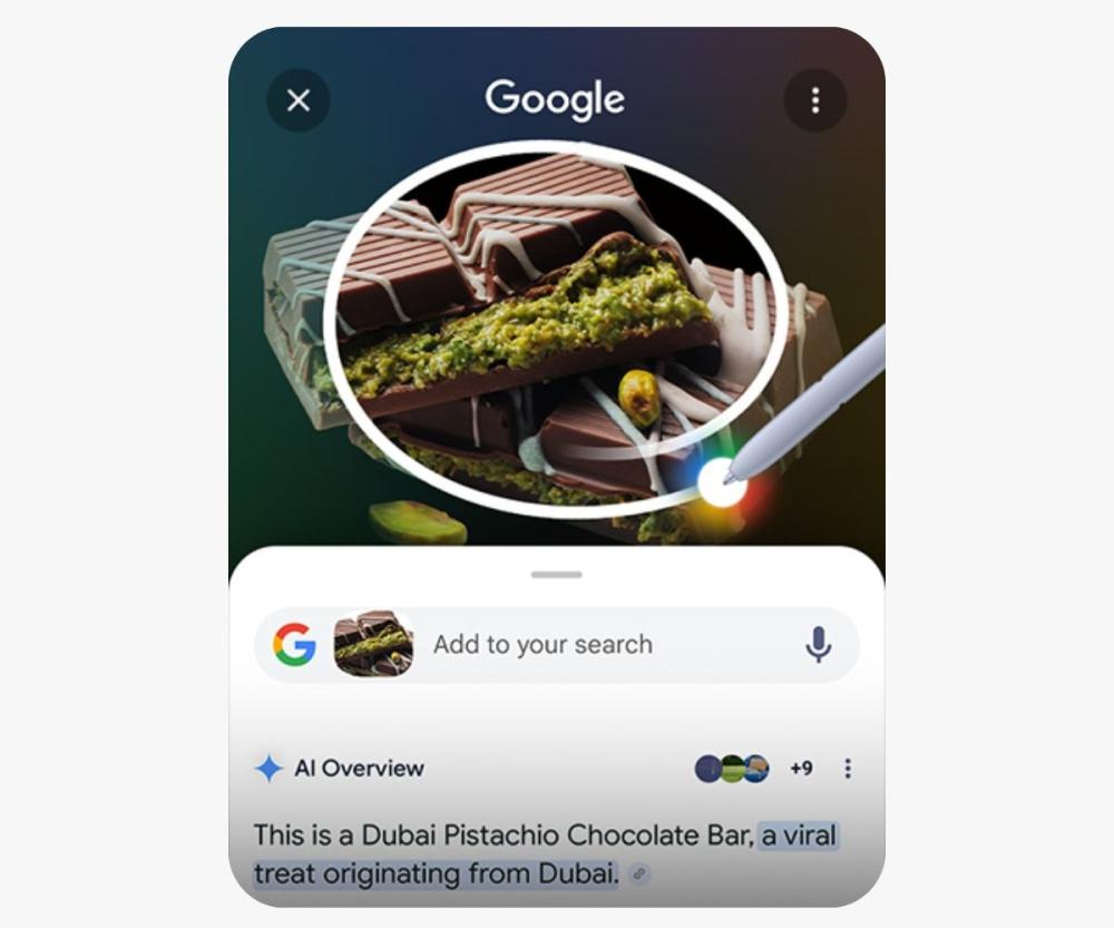 Găsește instant orice informație pe ecranul Telefonului Samsung Galaxy S25 Ultra 5G Dual SIM S938 cu functia Circle to Search