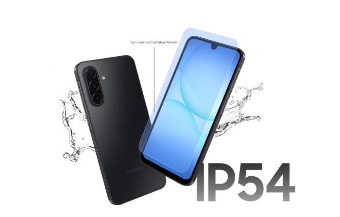 telefonul samsung galaxy a17 5g este rezistent la praf si la stropire cu apa