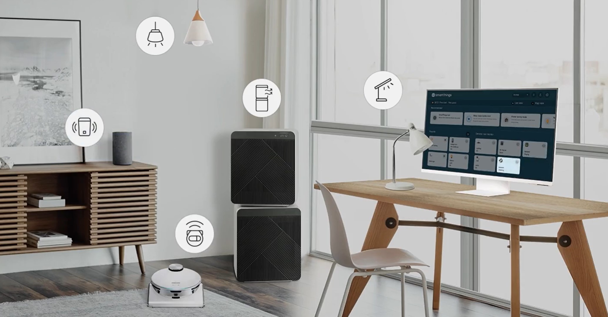 monitorul smart samsung este hub iot