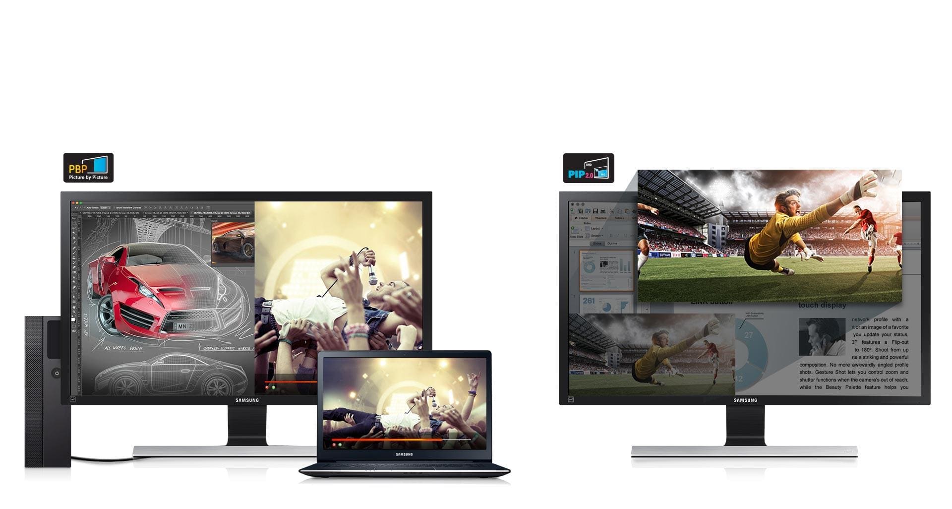 monitor-high-resolution-samsung-LU28E590DSLEN-AMD-multitasking