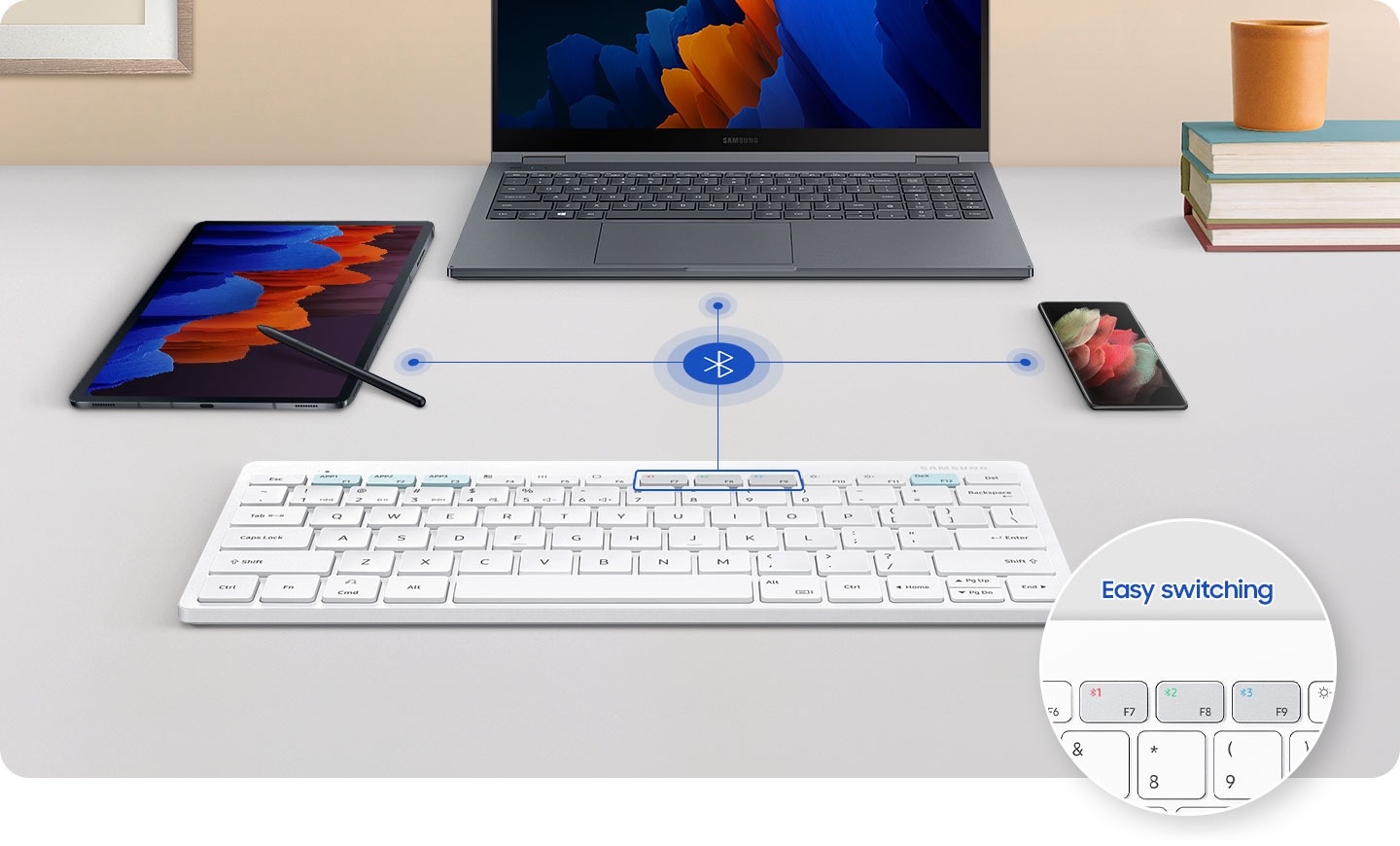 samsung smart keyboard trio 500 se conecteaza simultan cu 3 dispozitive
